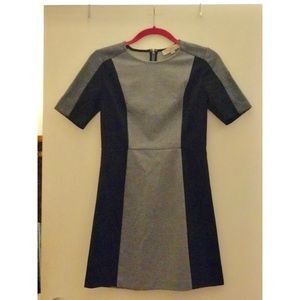 Loft Ponte Illusion Colorblock Dress